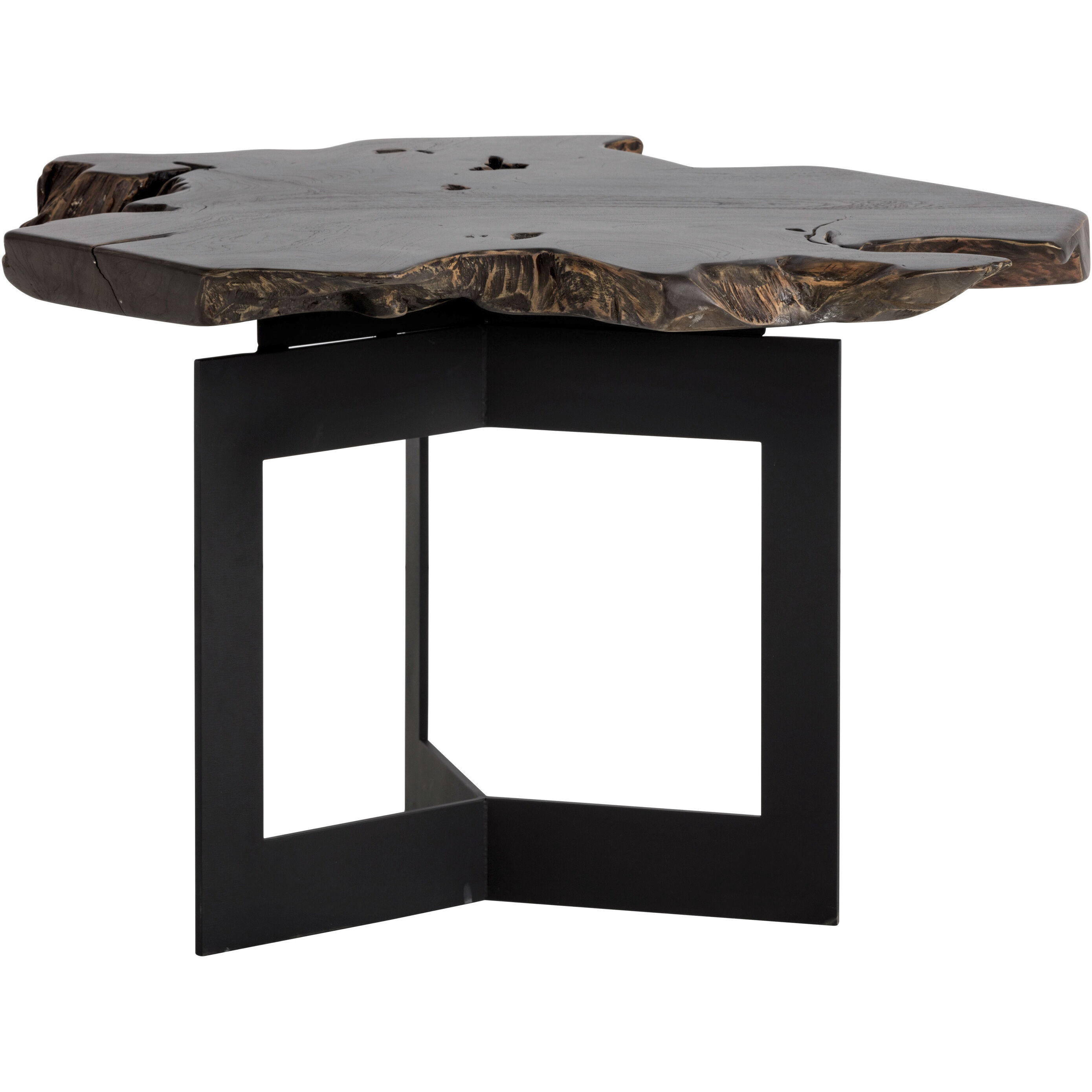 Wyatt 31 X 28 inch Black / Dark Brown Side Table